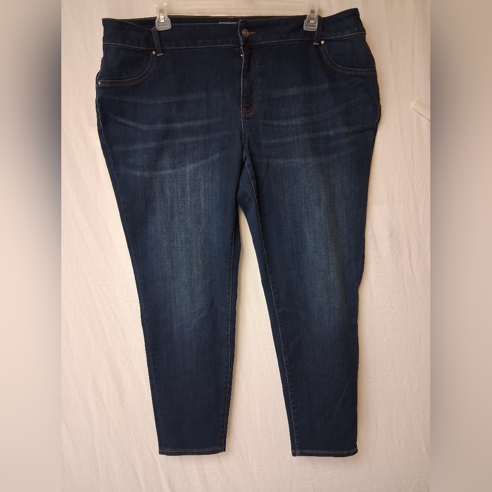 MERITAGE Dark Blue Skinny Women's Jeans SIZE 24.w - Picture 2 of 16